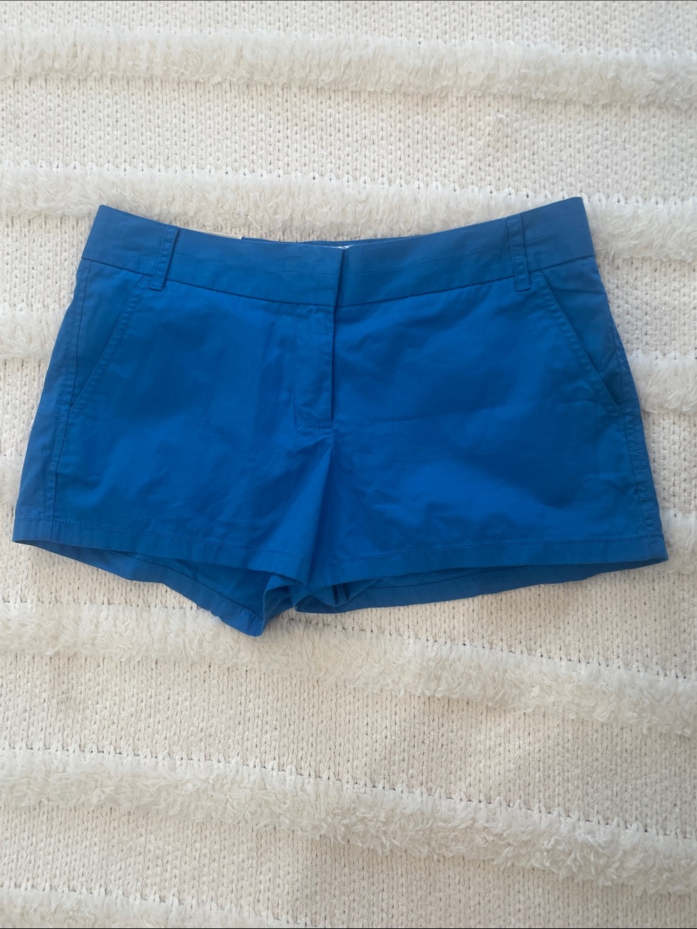 NWT J.Crew Chino broken in Shorts City Fit 100% cotton women’s size 6 blue